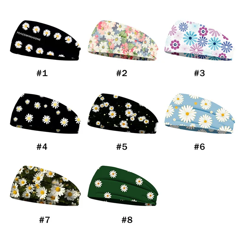 Women Headband Girls Summer Boho Hair Band Floral Bohemian Cross Turban Bandage Bandanas Hair Accessories Headwrap Yoga Headwear