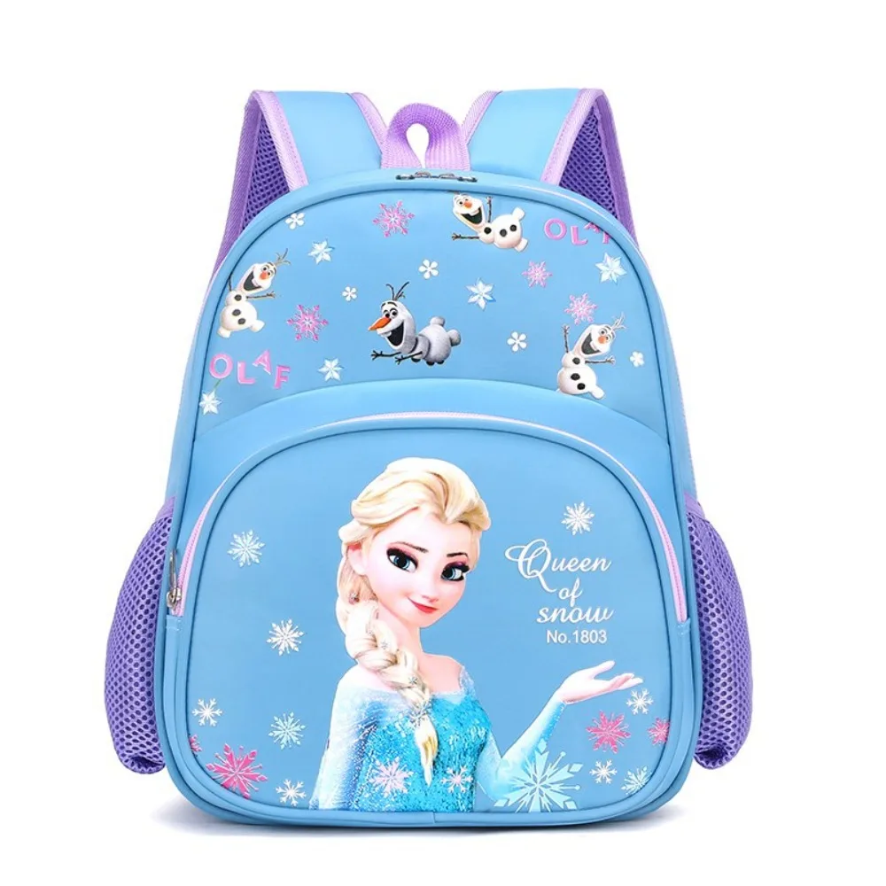 New Elsa Backpacks for Girls Aged 3-7 Large Capacity Waterproof Light Comfortable Breathable Protecting The Spine School Bags