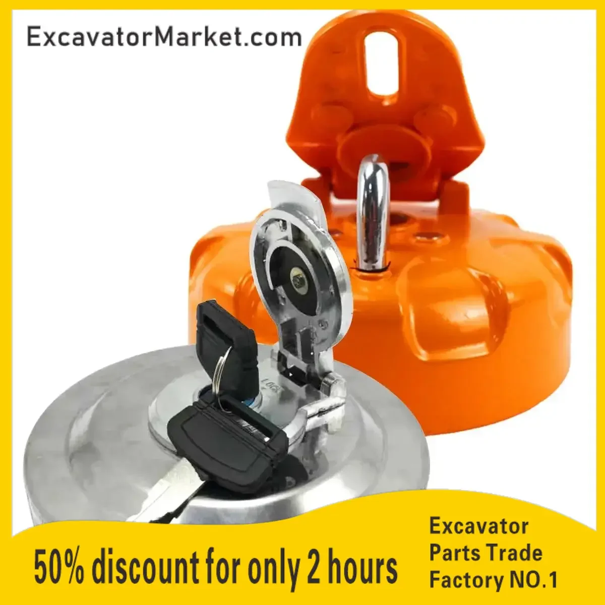 

For HITACHI EX/ZAX60/70/120/240-3/200-1/5/6 excavator fuel tank cap anti-theft diesel tank cap excavator Parts