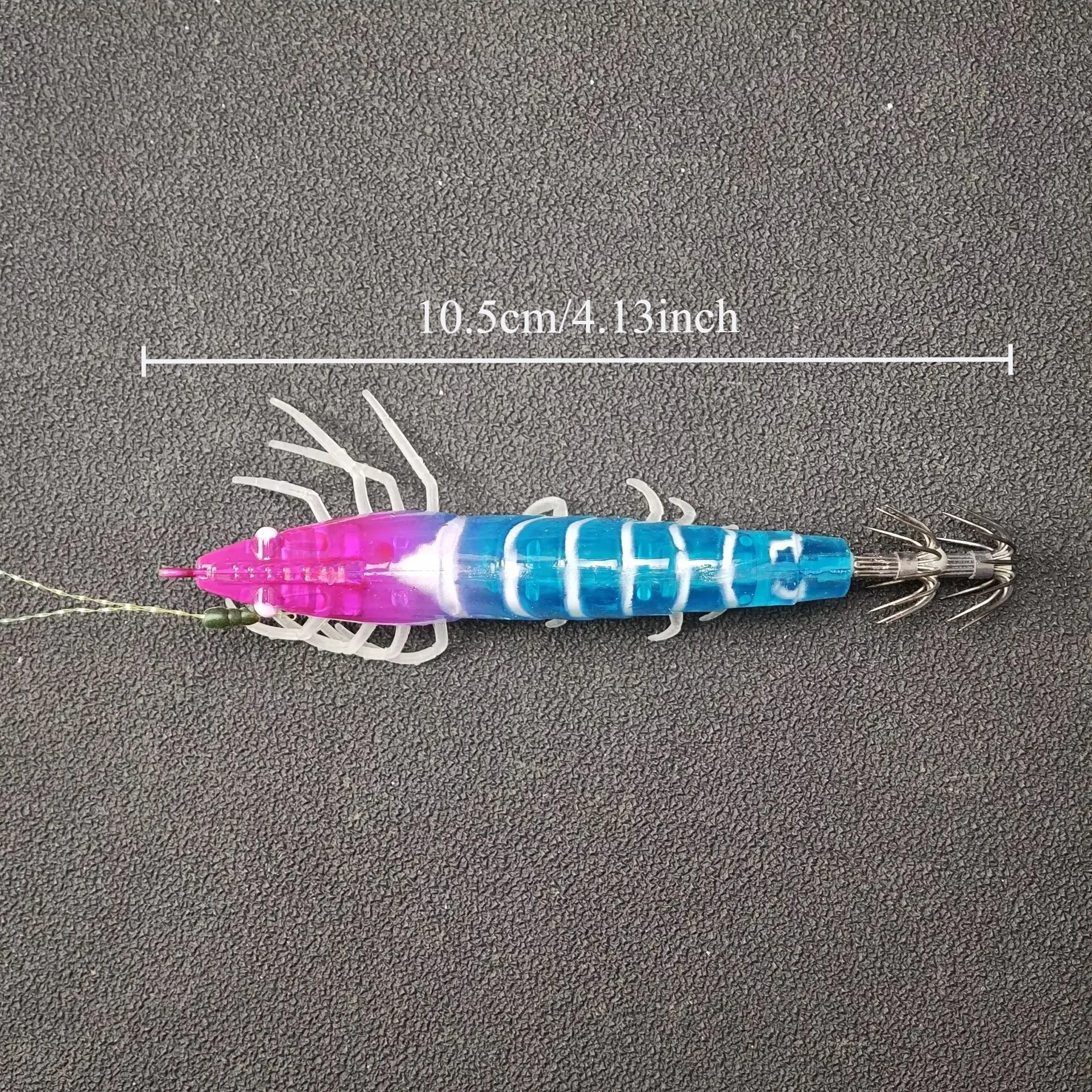 12 Stück Cutlassfish Angelzubehör Oktopus-Garnelen-Köder Leuchtender Tintenfisch-Jig-Köder Haken Salzwasser-Garnelen-Angelköder – Detail 1