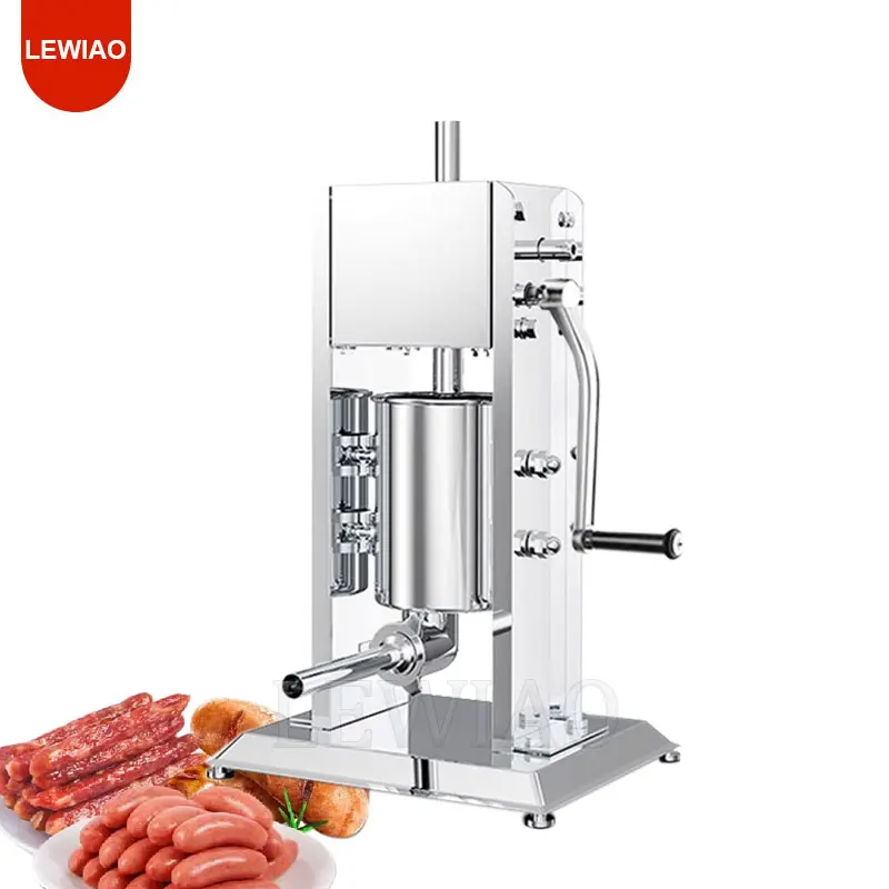 

Manual Sausage Stuffer Filler Maker Meat Machine 3L Vertical Kitchen Appliance Home Commercial