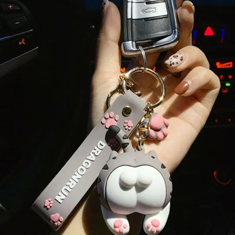 54DA Cartoon Pendant Cats Ass- Bag Car Lovely for Doll Keyring Keychain Festi