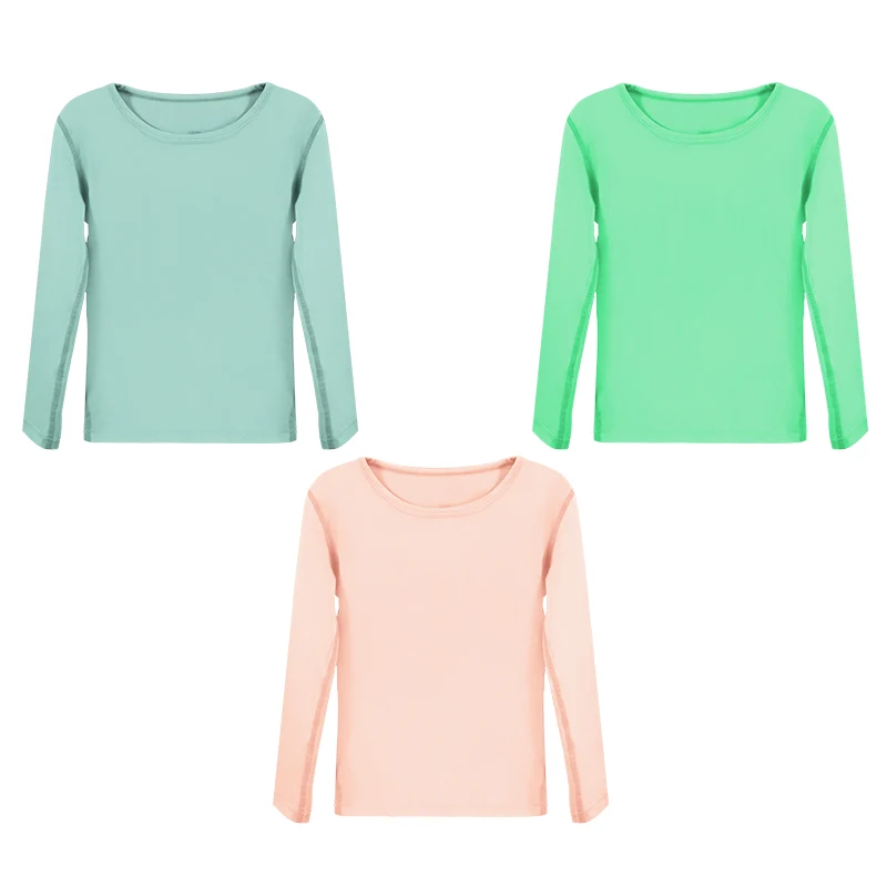 

4PCS Children's thermal underwear, long-sleeved shirts for boys and girls in autumn and winter, single-piece long-sleeved shirts