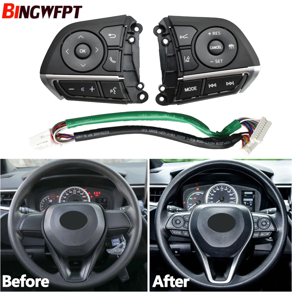 

Remote Cruise Control Switch Car Steering Wheel Control Buttons For Toyota Avalon Camry 2018 2019