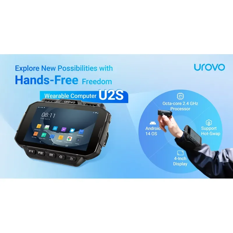 for UROVO U2S Rugged Wrist Data Collector for E-commerce Fulfillment Cold Storage Pharmacy Warehouse