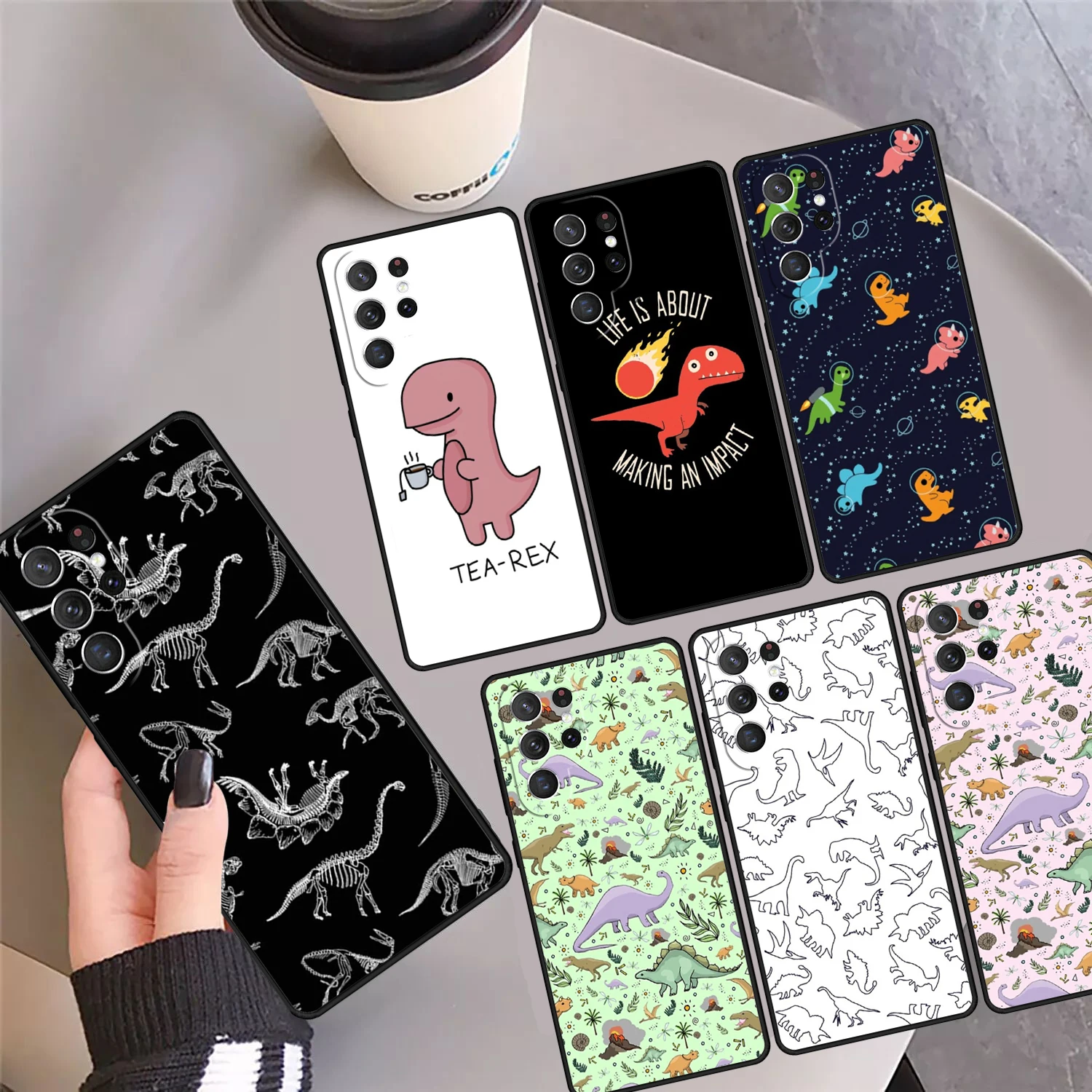 Dinosaur T-Rex Triceratops Phone Case Cover For Samsung Galaxy S24 Ultra 23 S22 Plus S21 FE S20 S8 S9 S10 Note 10 Pro Note 20