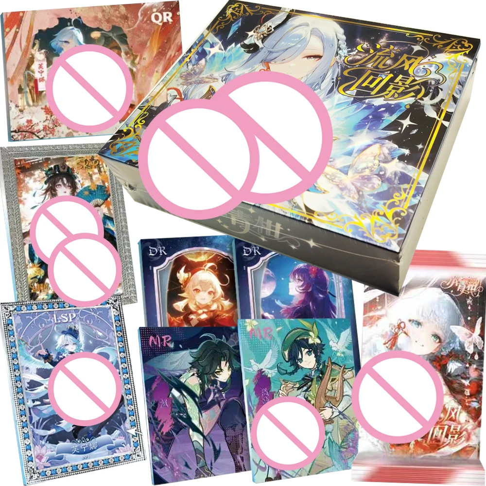 

Genshin Impact Collection Cards Booster Box Lovely Roles Game Creative Peripherals Friendship Hot Stamping Gold Cards Xmas Gift