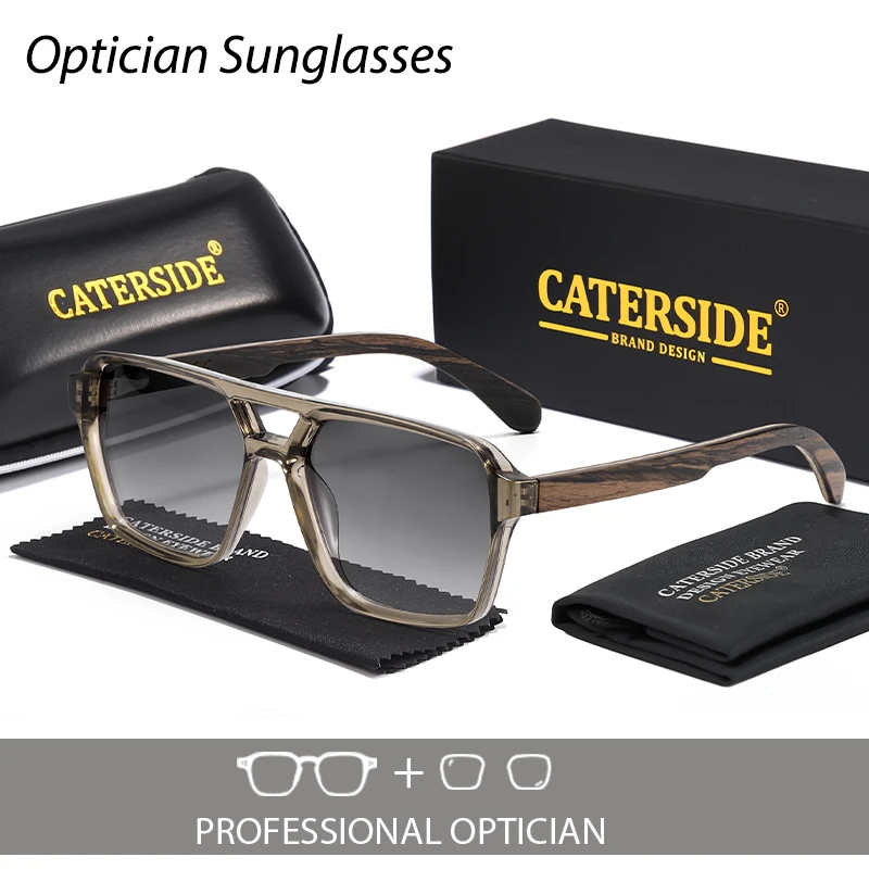 

CATERSIDE мужские оптические солнцезащитные очки-авиаторы из цельного дерева, солнцезащитные очки по индивидуальному заказу, женские уличные очки для путешествий