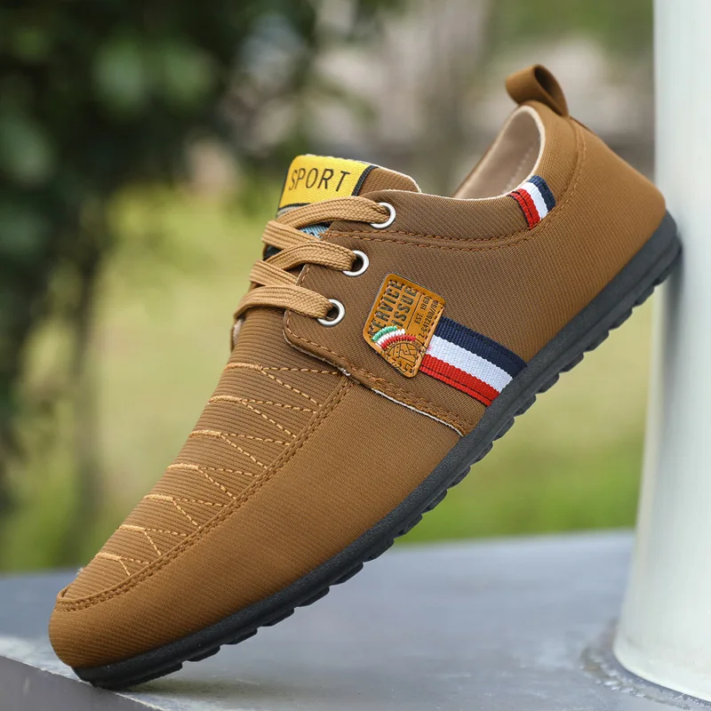 

2025 Fashion Men's Canvas Shoes Mesh Breathable Vulcanized Shoes Comfortable Lace-up Sneakers Large Size 39-48 Official-website