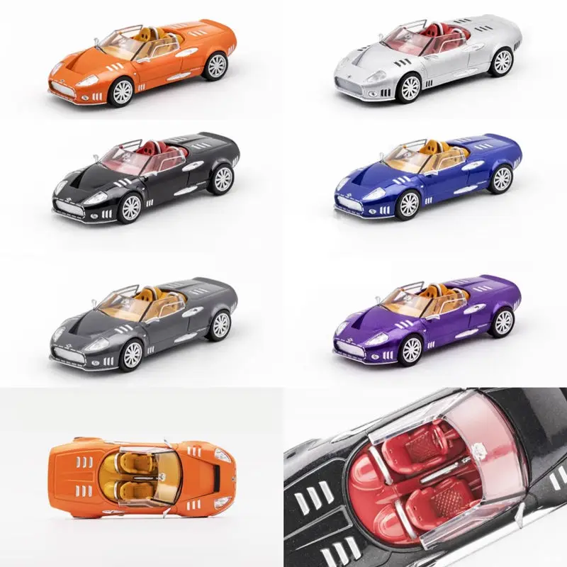 1:64 Spykers C12 Alloy Roadster Sports Car Model Diecasts Metal Classic Car Vehicles Model Simulation Miniature Scale Kids Gifts