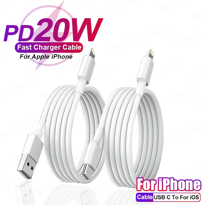 For Apple 20W PD Charger Cable For iPhone 14 13 12 11 Pro Max X XS XR 8 Plus USB Type C To L Fast Charging Data Line Accessories