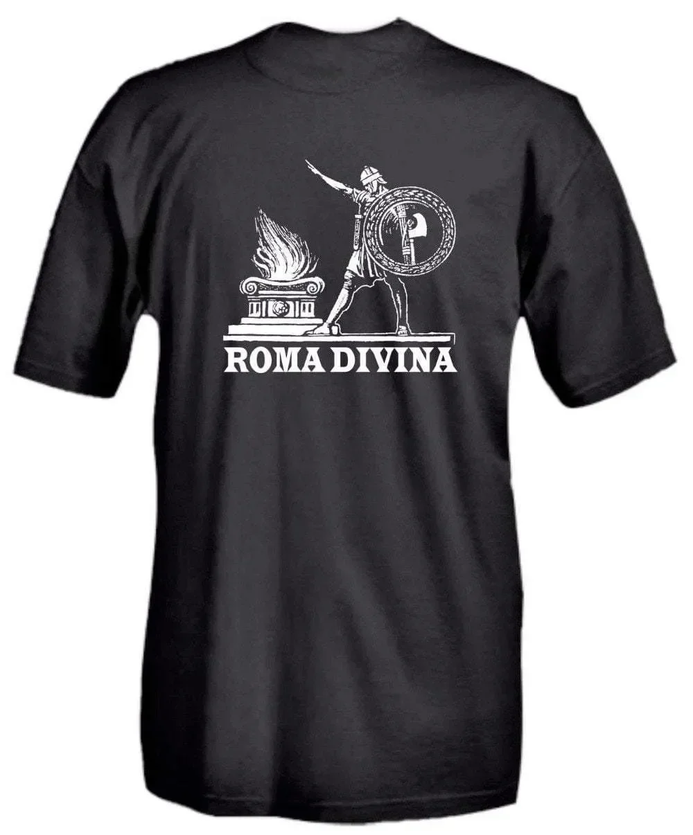 Ancient Roman Divina Colosseum T-Shirt 100% Cotton O-Neck Summer Short Sleeve Casual Mens T-shirt Size S-3XL