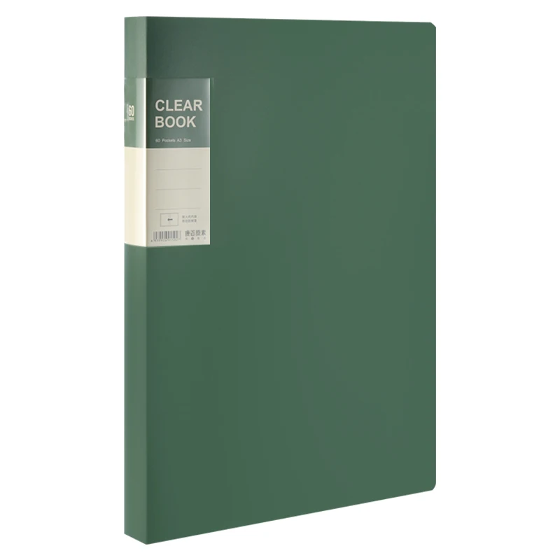 Side-loading Display Book Multi-layer Clear Student Office A3 Storage Folder Exam Pouch Dividers Music Score Holder 20-60Pages