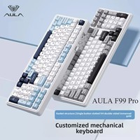 AULA F99 Pro Customized Keyboard Gasket Bluetooth 5.0/USB-C/2.4G Wireless Mechanical Gaming Keyboard with 8000mAH Battery