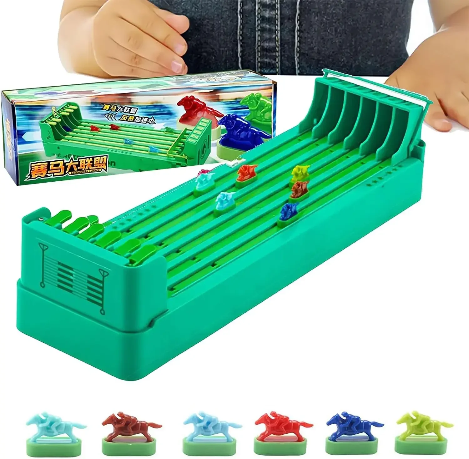 Horse Racing Game Table Top Football Game Desktop Soccer Board Games Interactive Toys Horse Racing Machine Family Party Games