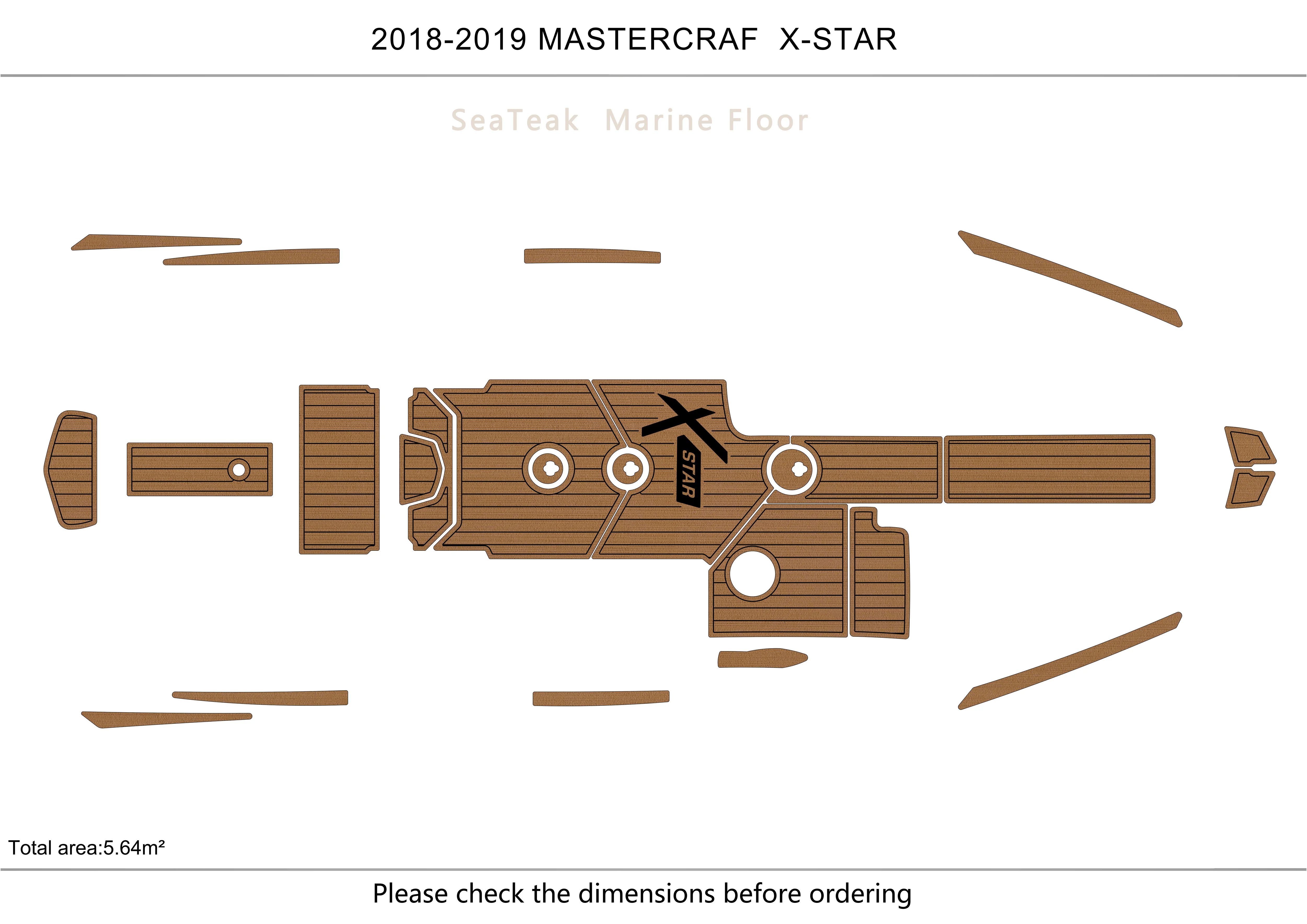 

2018-2019 MASTERCRAF X-STAR Cockpit bow 1/4" 6mm EVA fAUX carpet Water Ski Yacht Fishing Boat Non-slip mat floor