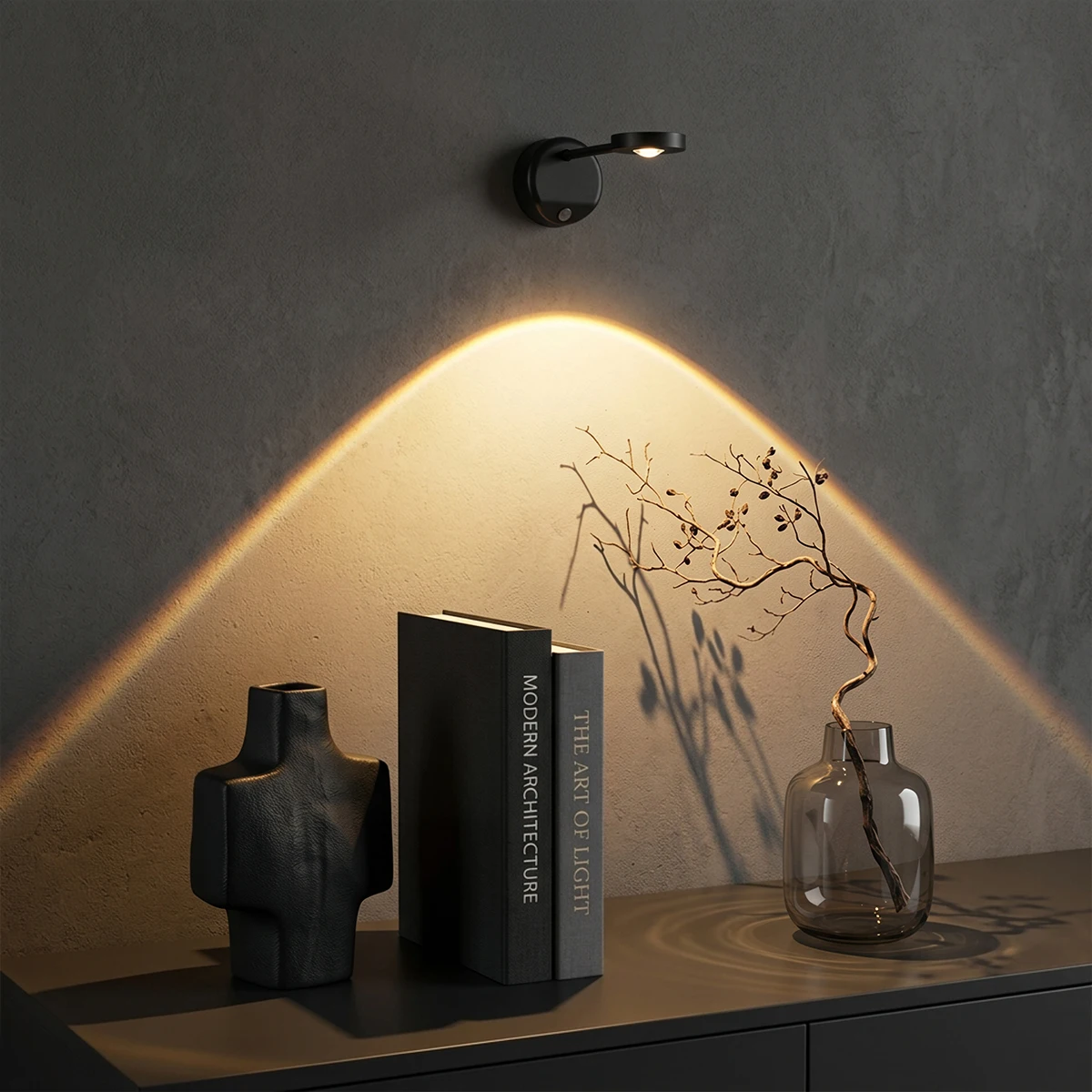 USB Rechargeable Night Light Human Sensing Wireless Wall Lamp Dimmable Spotlight for Kitchen Living Room Bedroom Indoor Lighting