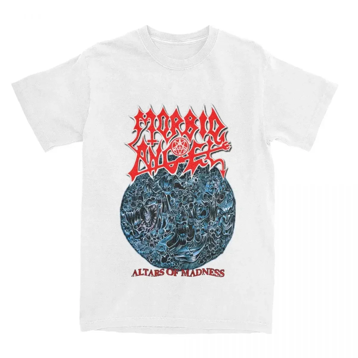 Morbid Angel Death  Altars Of Madness T-Shirt Men 100% Cotton Plus Size O-Neck Harajuku Oversized Casual Unisex Tees manga
