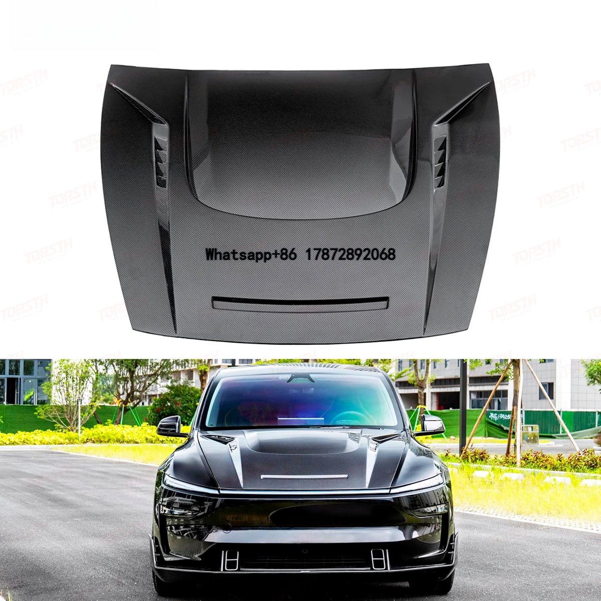 

Model Y Juniper Real Carbon Fiber Hood Lightweight Performance Upgrade with Aerodynamics CM Style Engine Hoods