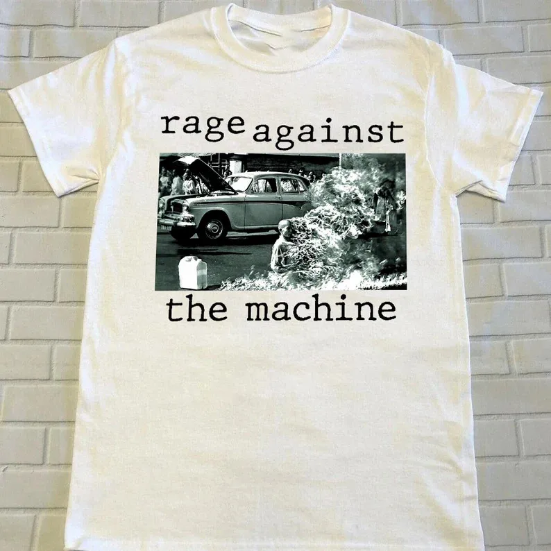 

Футболка Rage Against The Machine 1992 Tour с коротким рукавом, белая мужская, от S до 4XL