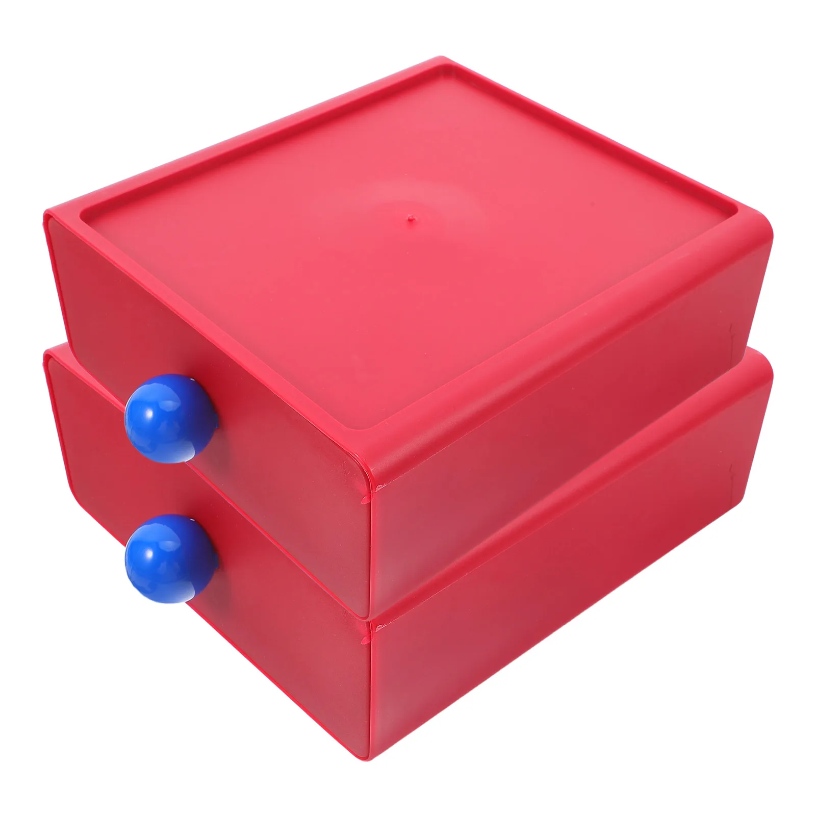 

2Pcs Desktop Storage Box Cute Desk Organizer Multi-Functional Stationery Holder for Office Home School Supplies Plastic