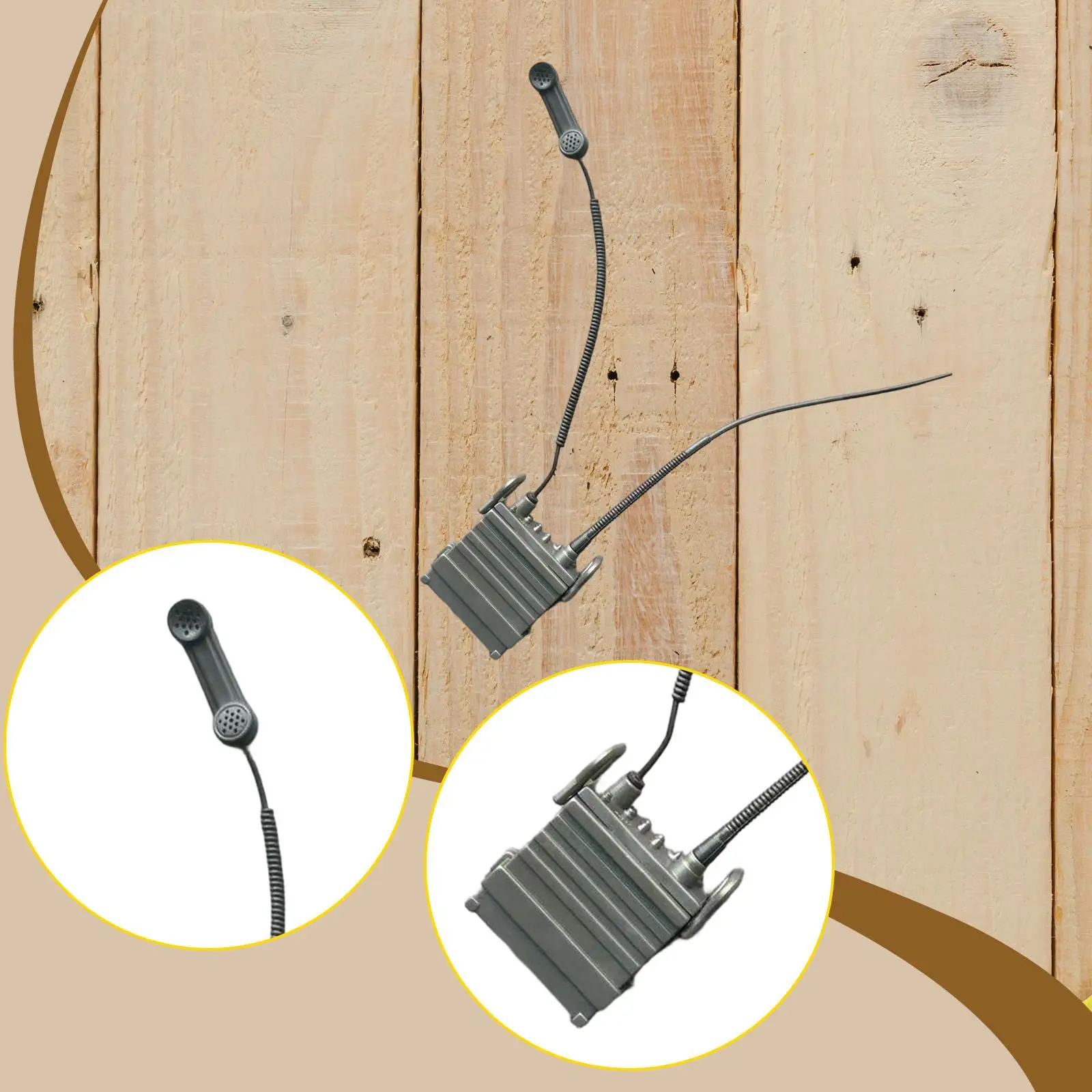 

1: 6 Radio Station Phone Model Display Decorative, Mini Accessory, Diorama Accessory for 12" Action Figures Communication Phone