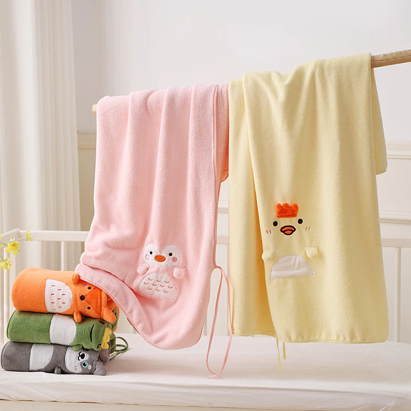 Ultra-soft children's blanket, fluffy and comfortable with thick insulation, good absorbency, bath towel blanket