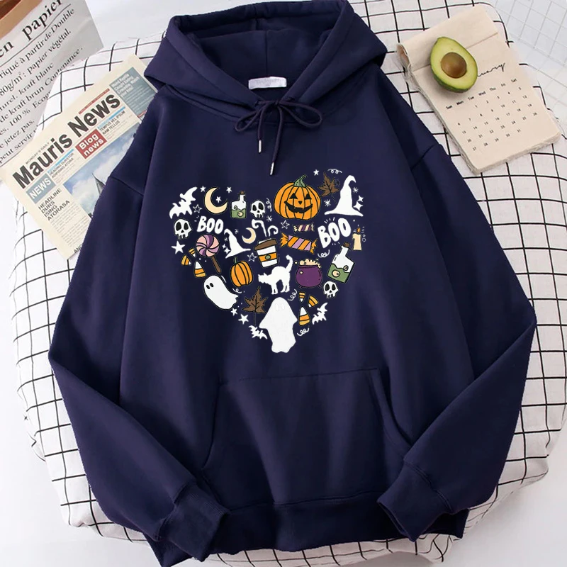 Halloween Boo Pumpkin Love Hoodie Men Women Hoodie Cosplay Clothes Streetwear Pullover Plus Size Sweatshirt Tops