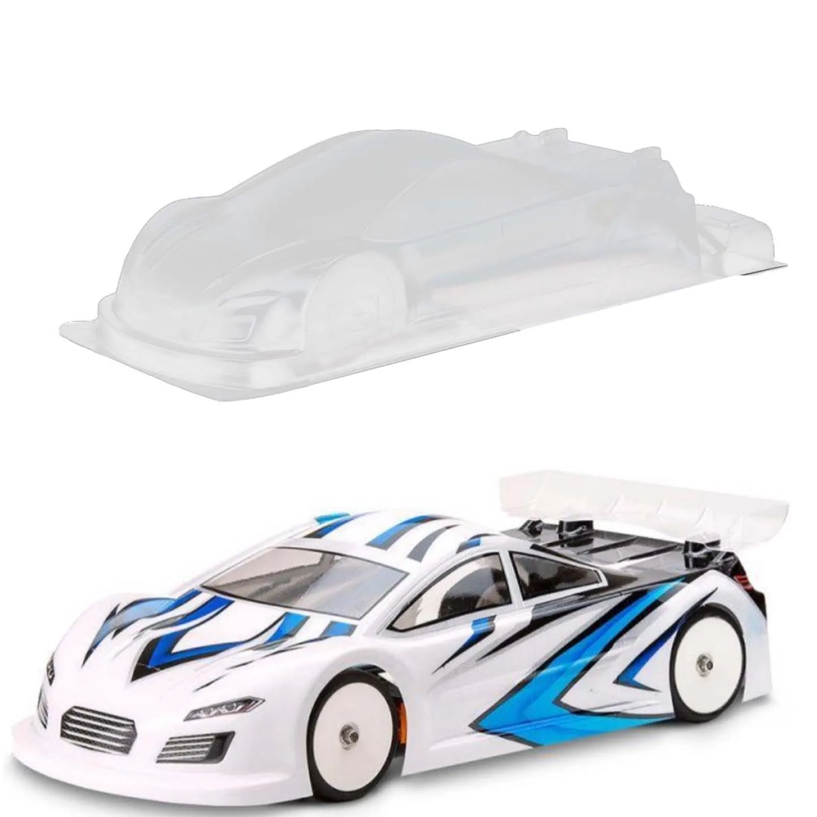 RC Car Body Shell Replacements 190mm Width with Sticker for 1:10 RC Drift Car Vehicles Model Modification