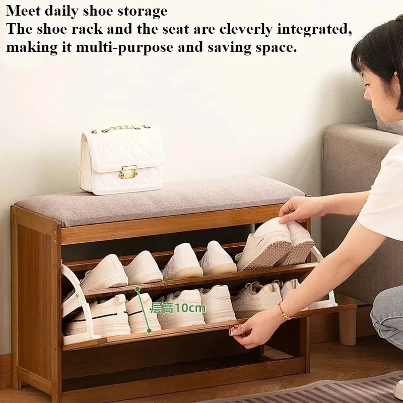 Ultra-thin Shoe Cabinets Tipping Bucket At The Door of The Home Shoe Rack Large-capacity Shoe Changing Stool Simple Space-saving