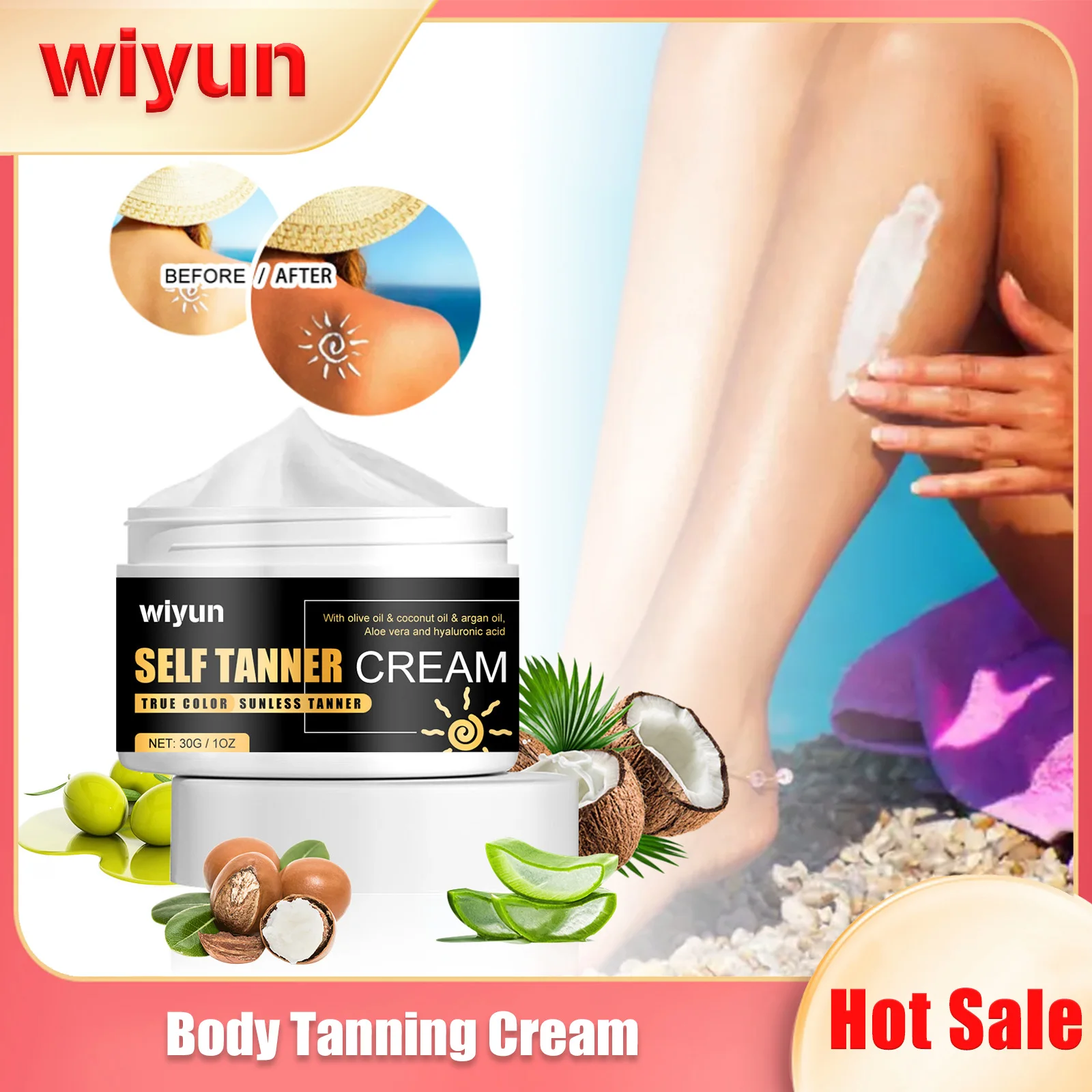 Self Tanning Cream  Brown Booster Solarium Original Sun Bronzer Accelerate Moisturize Natural Sunless Indoor Tanning Lotion 30g