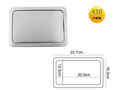 Square kitchen top embedded cover 304 stainless steel cover trash can cover 20CM round flap swing cover