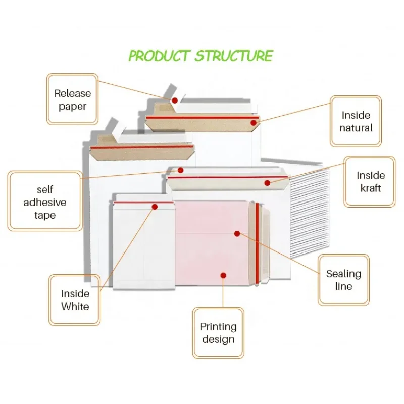 custom.Shopping Bag Bage Enveloped Mailer Envelope Ecofriendly Printed Paper Print Pouch Postage Photo Postal