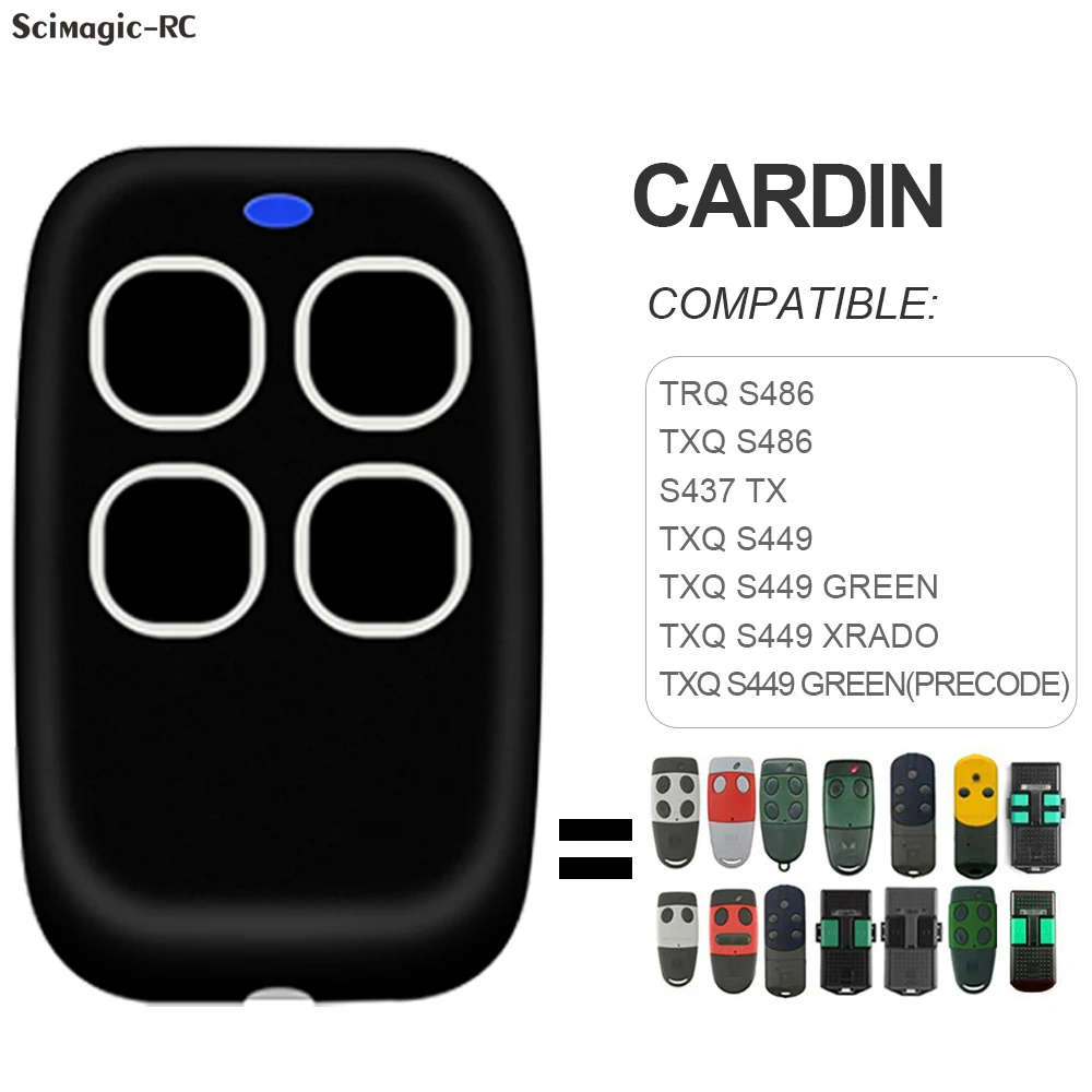 CARDIN Replacement 433MHz S449 QZ4 QZ2 QZ3 QZ1 Garage Remote  Control433.92MHz Rolling Code Transmitter