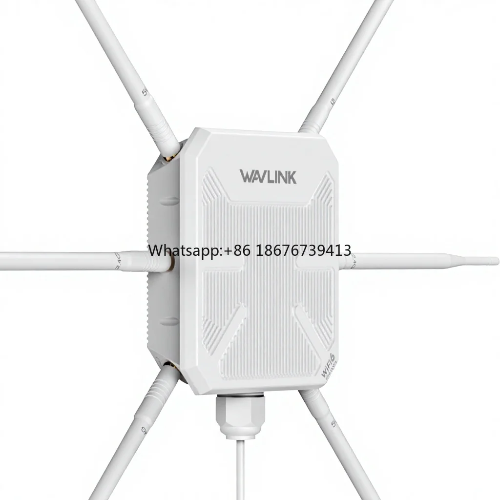 WiFi 6 AX3000 Dual-Band Gigabit Speed Router with Long-Range AP Signal Coverage IP67 Waterproof Repeater/Amplifier