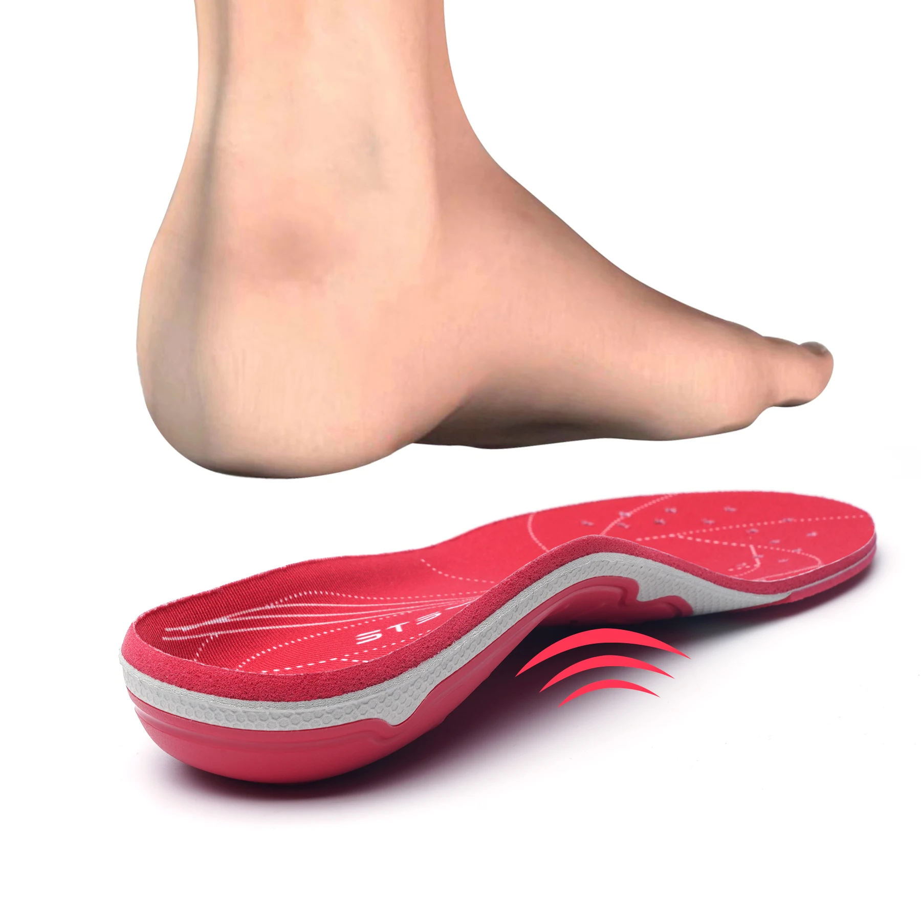 Arch Heavy Support Pain Relief Orthotics  Flat Foot Heel Pads Plantar Fasciitis Work Boots Insole Inserts for Men and Wome