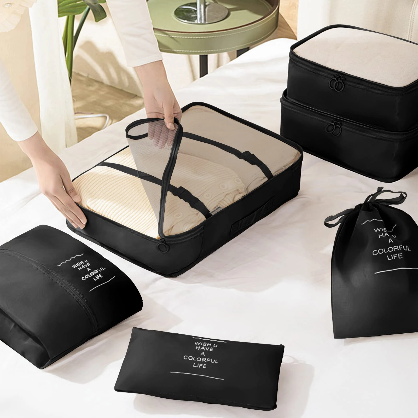 Ensemble de sacs de rangement pour bagage Luggan 6 Pièces- InnovaGoo
