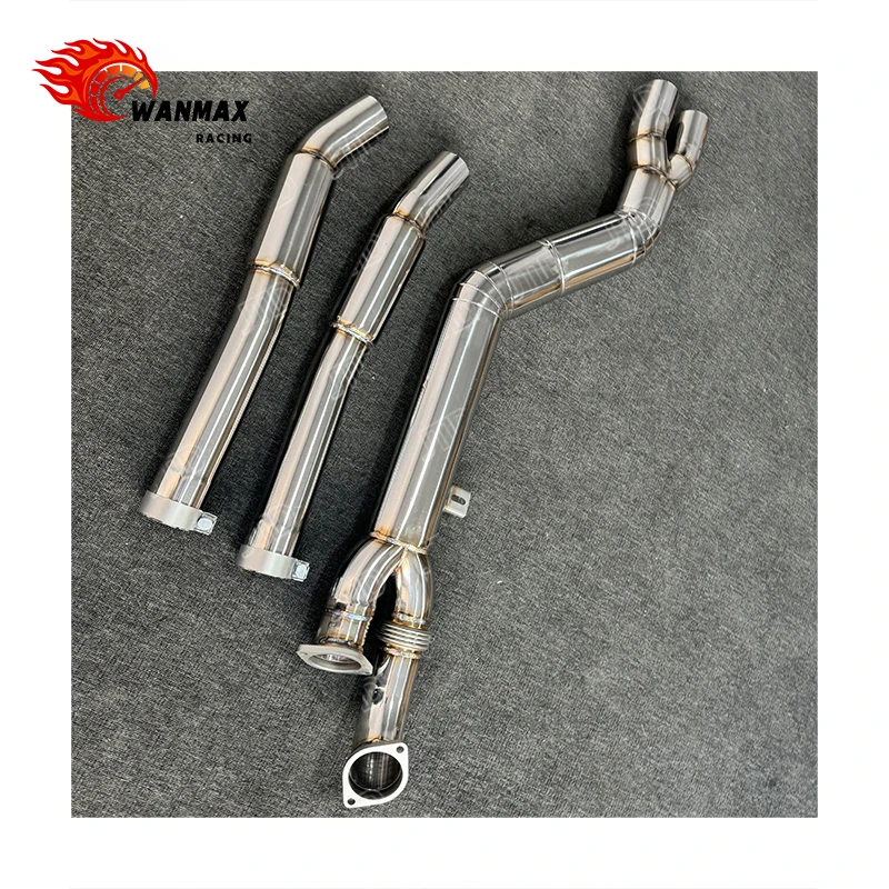 Performance 304 Stainless Steel 4 Inch/101mm Single Middle Pipe for  G8X G80 M3/G82 M4 Exhaust Resonators Professional
