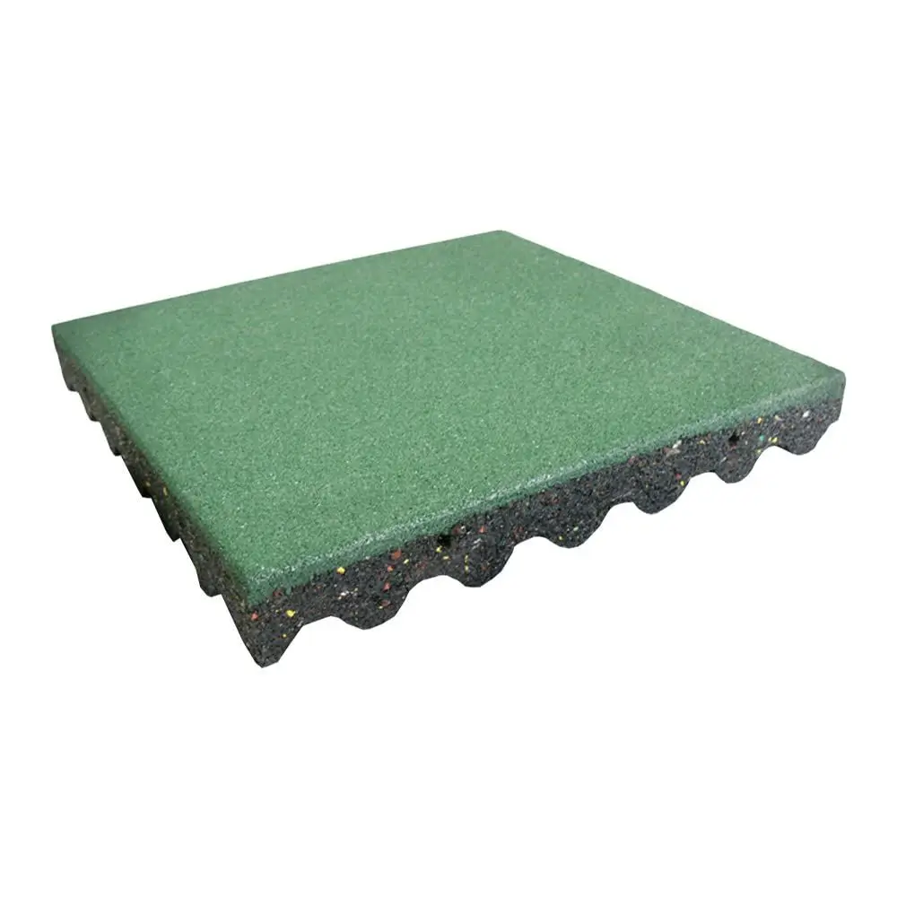 

EcoSafety Interlocking Playground Tiles 2.50 x 19.5 x 19.5 inch 4 Pack 11 Square Feet Coverage Green 04126GR4pk