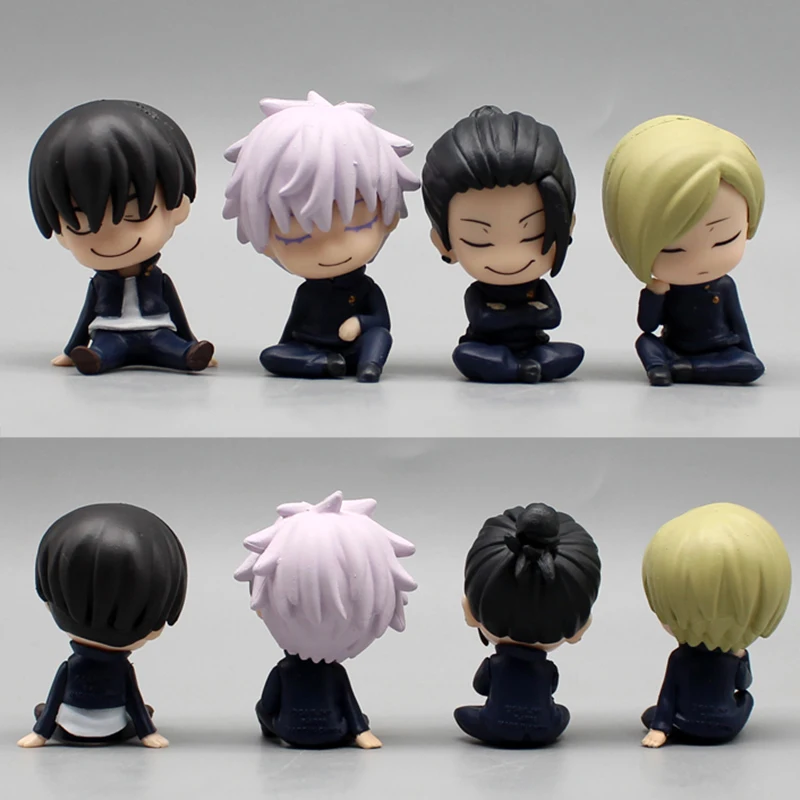 

5pcs/set Anime Geto Suguru Figure Jujutsu Kaisen Haibara Yu Figures Sleep Satoru Gojo Dolls Nanami Kento Figurine PVC Model Toys