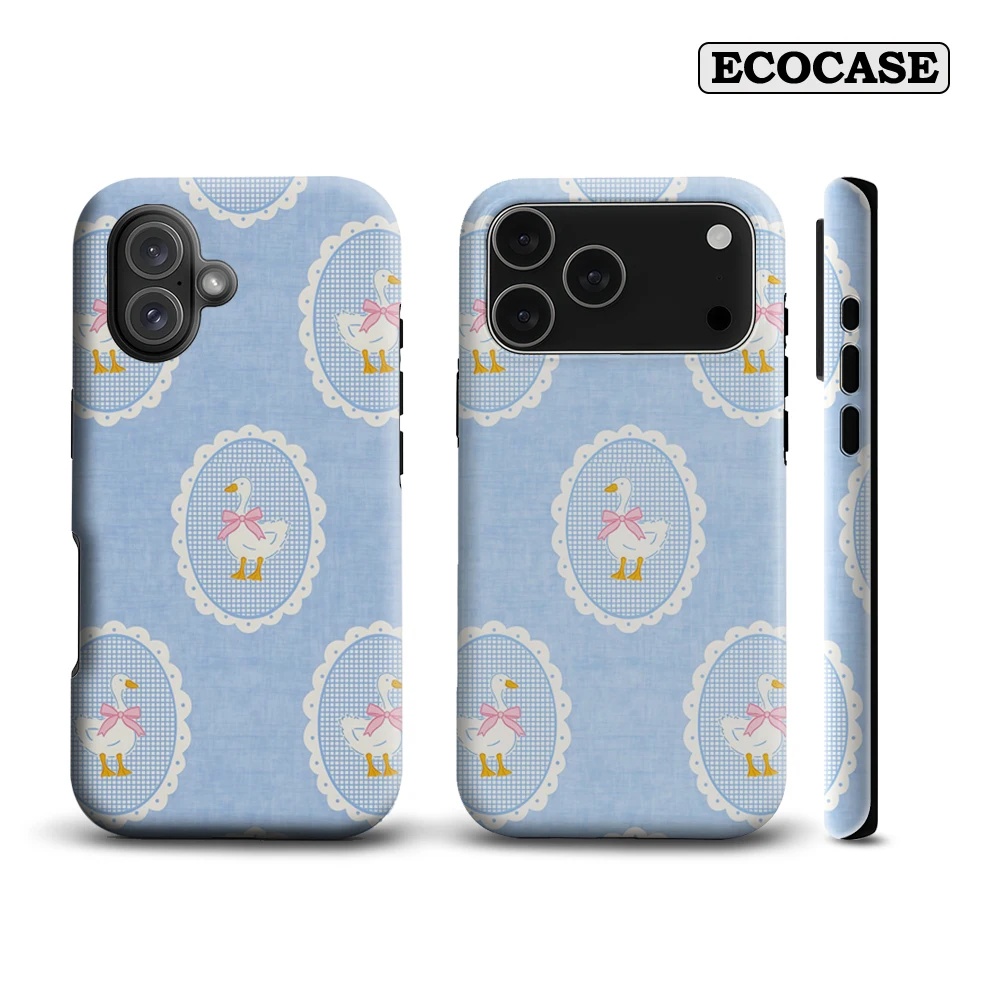 Entlein mit rosa Schleife IPhone 17 Must-Haves Handyhülle für IPhone 17 16 15 14 13 12 11 Pro Max Plus Doppelschichtige Rückseite