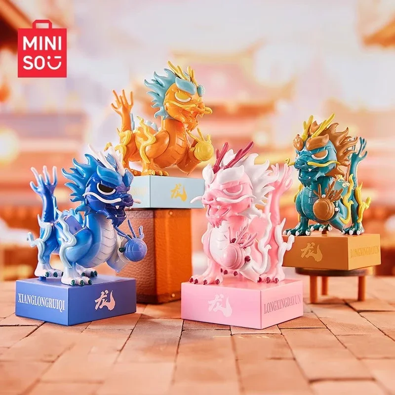 MINISO-Palais de la Ville Interdite, Culture Année du Dragon Xian Rui, Boîte Aveugle, Modèle Chinois, Jouet pour Enfants, Cadeau du Nouvel An