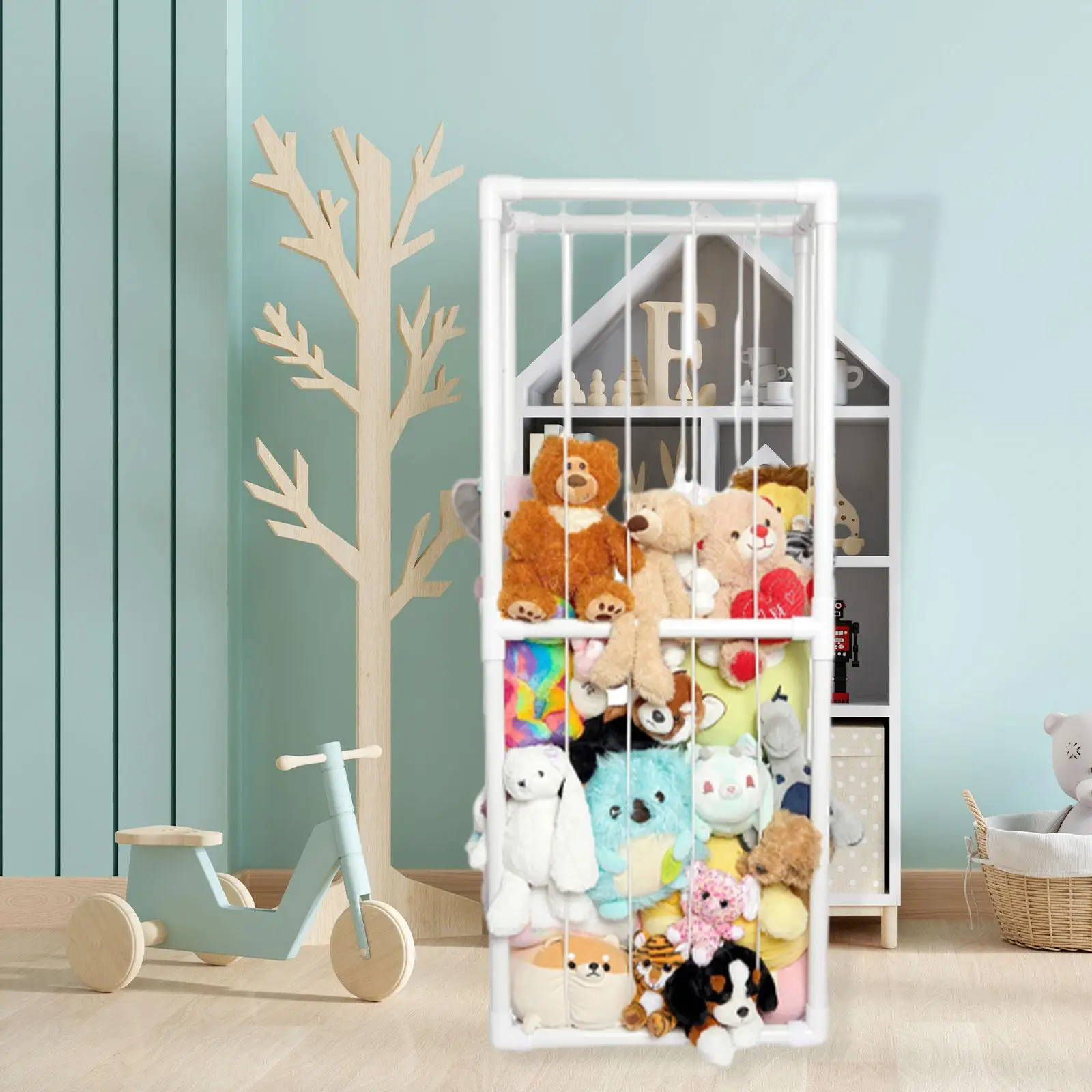 Stuffed Animal Storage Toy Organizer Easy to Access Nursery Toy Organizer for Playroom Kids Room Nursery Living Room Preschool