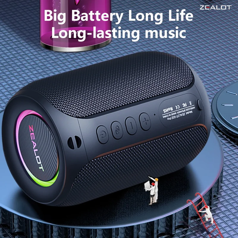 Zealot-S32 proワイヤレススピーカー,15W,デュアルペアリングデバイス