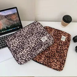Leopard print Laptop Sleeve 11 13.3 13.6 14 15 15.6 inch for MacBook Dell Huawei Samsung Xiaomi LG tablet bag