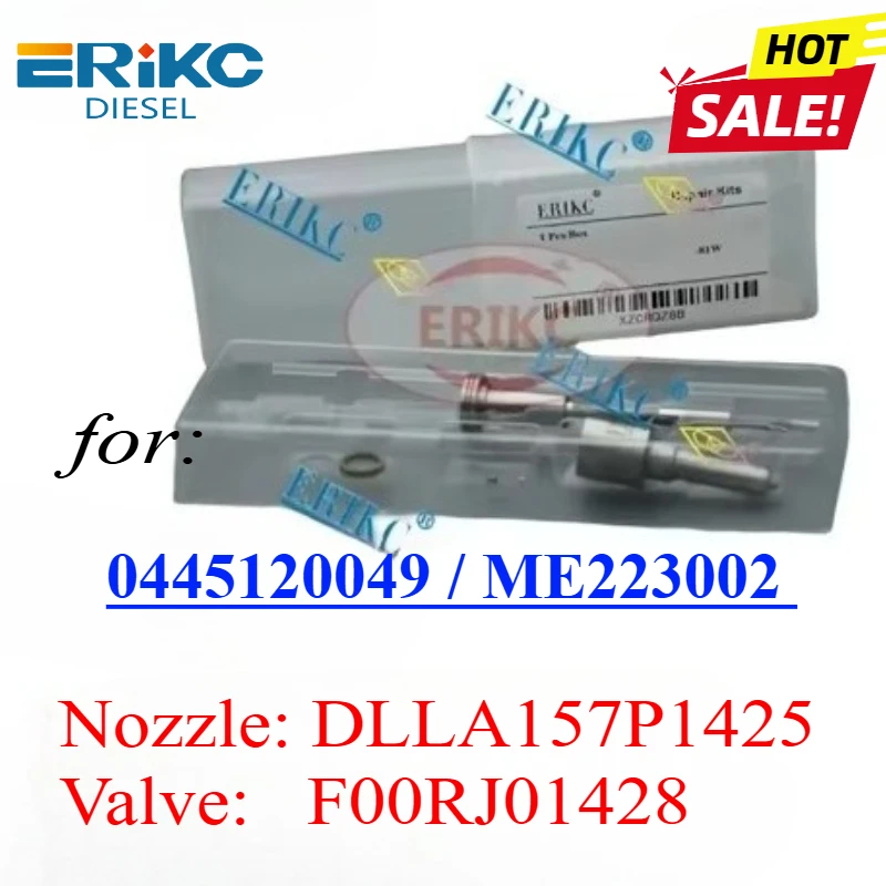 0445120049 Common Rail Injector Nozzle DLLA157P1425 Valve F00RJ01428 Injector Repair Part for MITSUBISHI ME223002