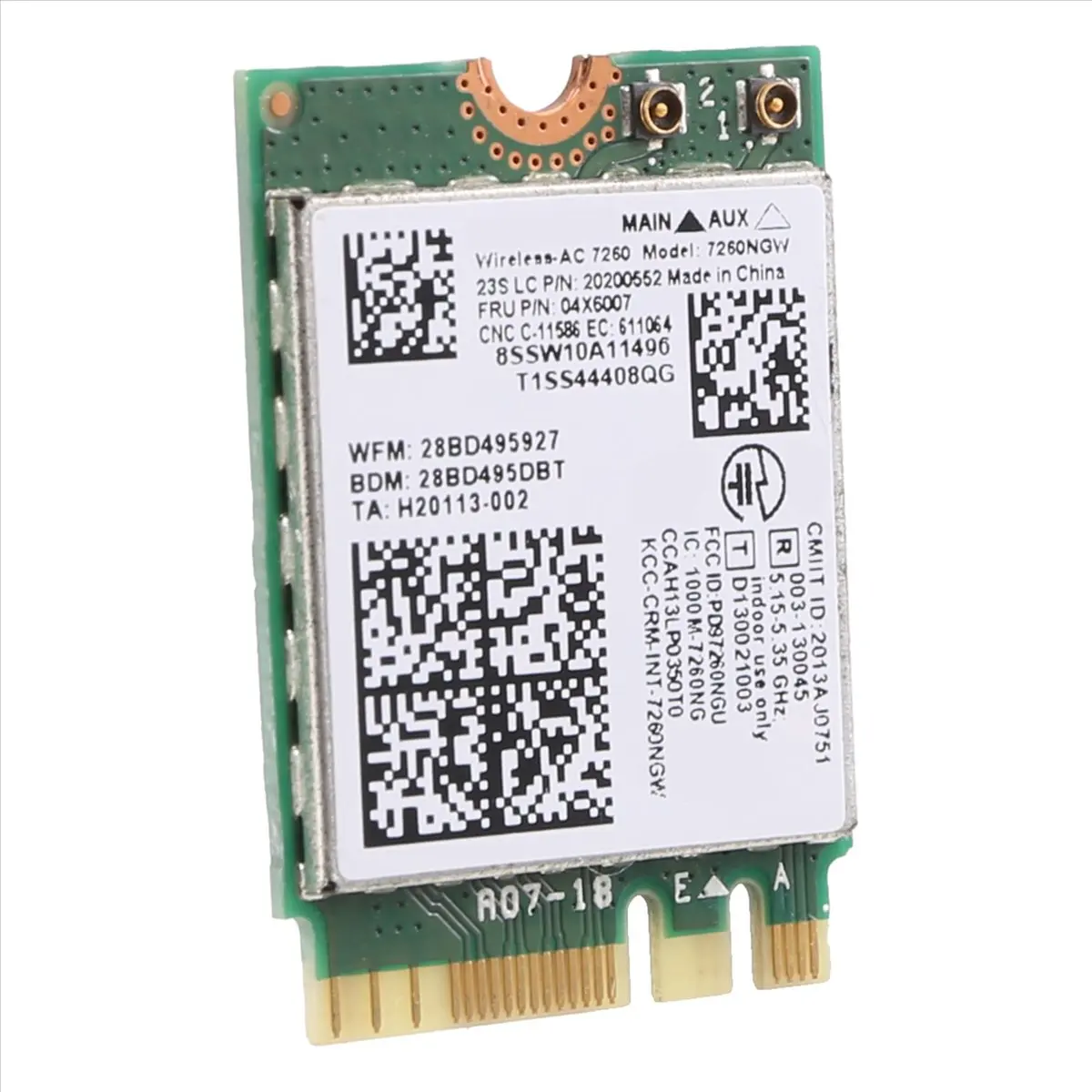 Replacement for Lenovo T440 X240 Y40 Y70 Y50 7260AC Wireless Network Card 4.0 Bluetooth 04X6007