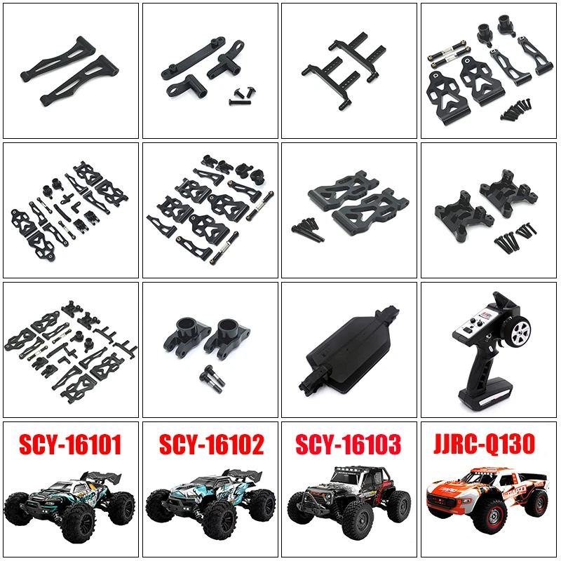 

SCY 16101 16102 16103 16201 16101 Pro RC Car 1:16 Black Upgraded Metal Spare Parts Model 4WD/Original Spare Parts 6312 6313 6314