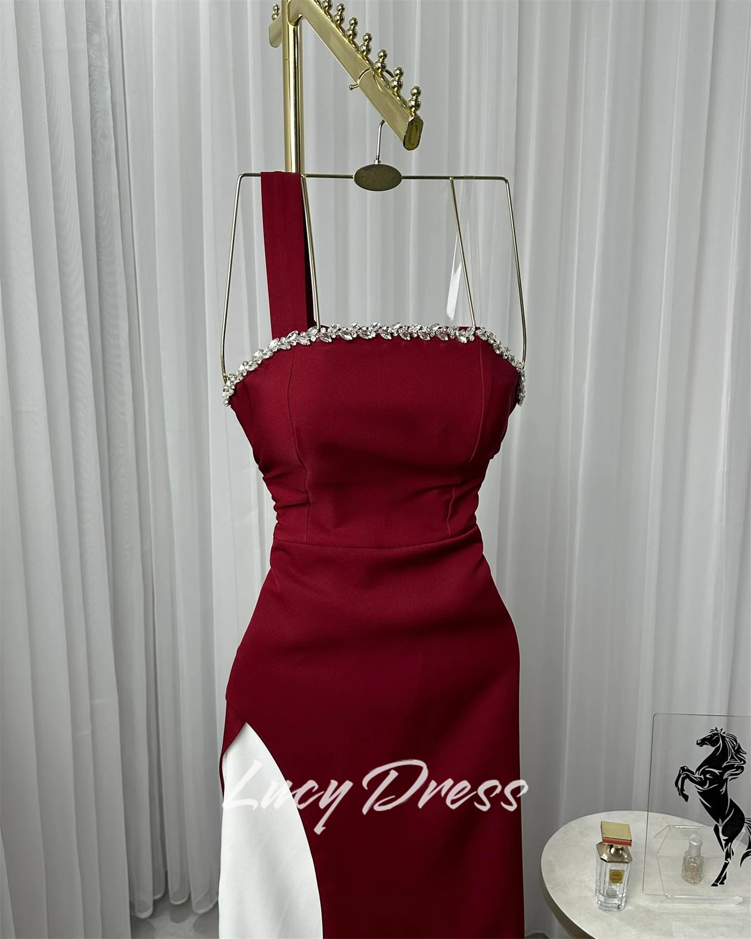 루시 맞춤 이브닝 드레스 여성 생일 드레스 럭셔리 2025 웨딩 게스트를위한 파티 드레스 우아한 인어 드레스의 새로운