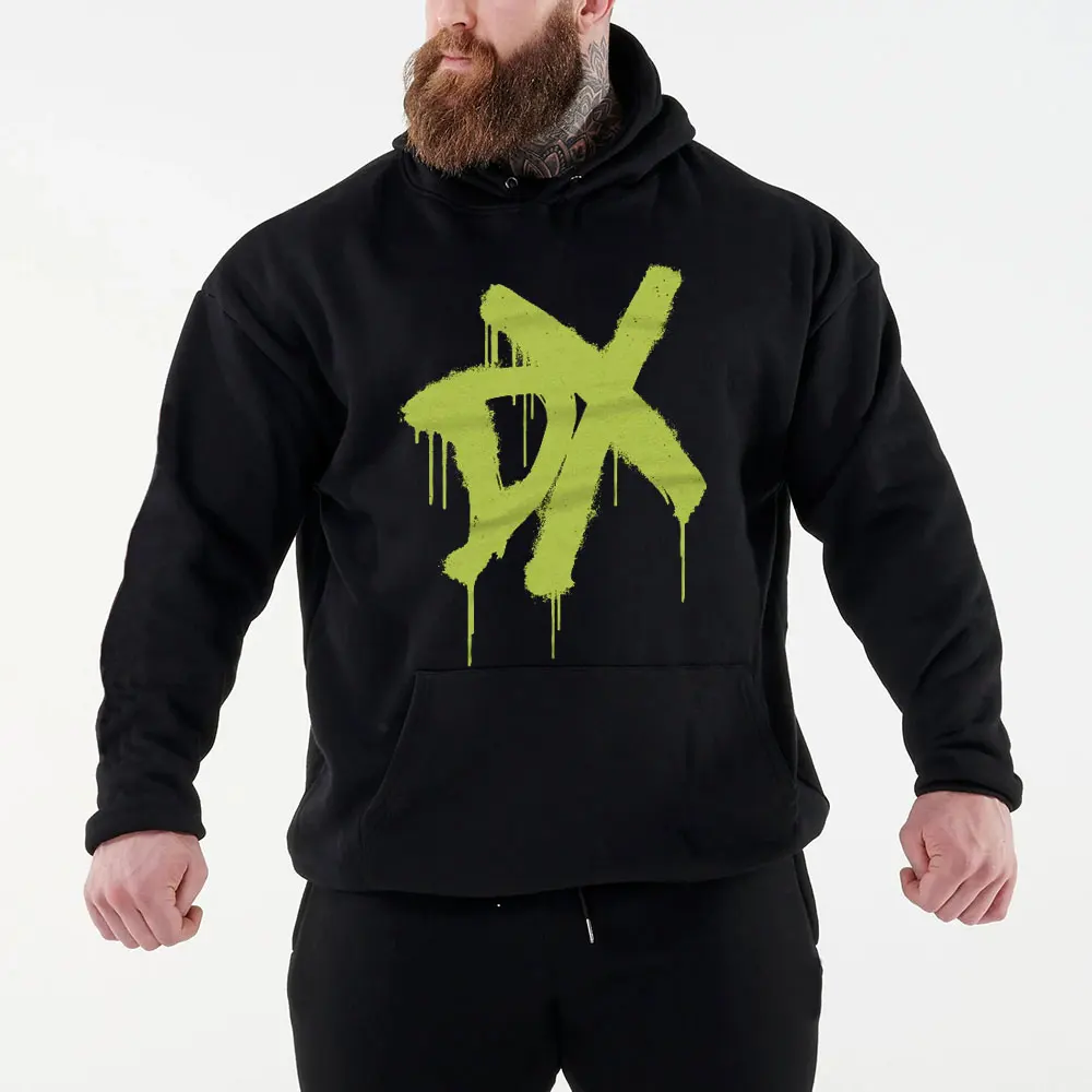 2024 Autumn/Winter New Famous Wrestler D-Generation X logo Men's Black Hoodie Street Sports Casual Pullover